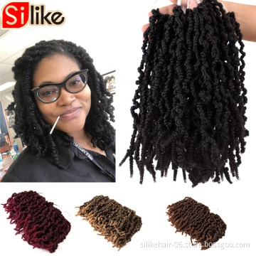 GREY Pre looped Fluffy Synthetic Bomb Spring Curly Twist Crochet Hair Fluffy Passion Twist Hair Braiding 15strands/pack